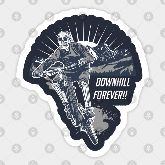 downhill forever Sticker by beanbeardy